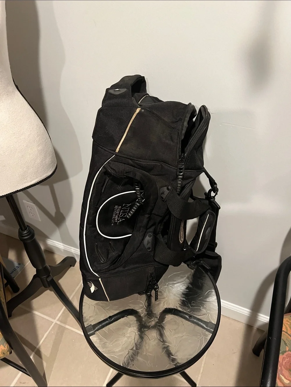 Black Men's Utility Duffel Bag with Shoulder Strap